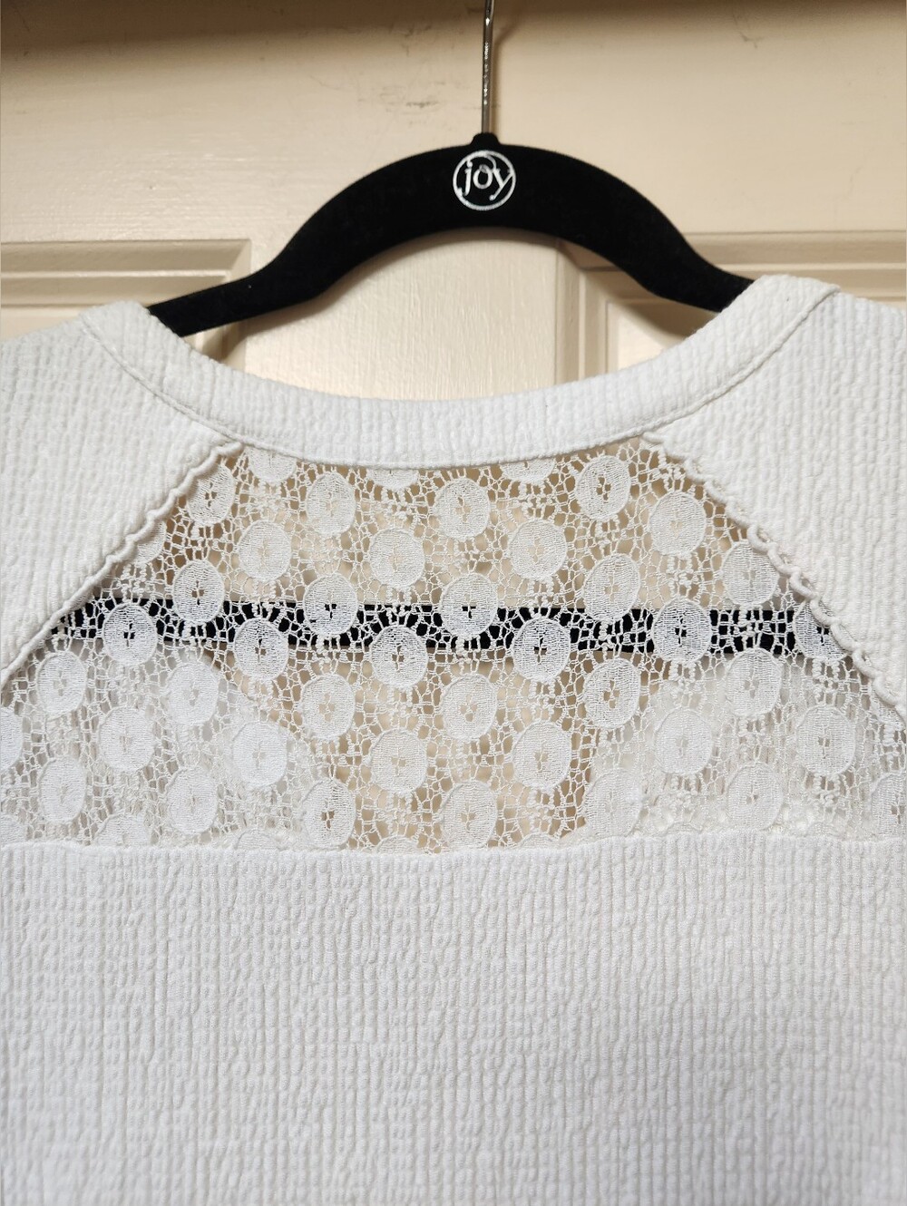 Skies Are Blue White Embroidered Long-Sleeve Women’s Top - Picture 5 of 10